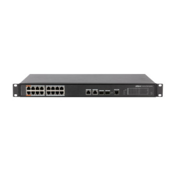 Dahua Technology PFS4218-16ET-190 Zarządzany L2 Fast Ethernet (10 100) Obsługa PoE 1U Czarny