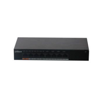 Dahua Technology PFS3008-8GT-60 łącza sieciowe Nie zarządzany L2 Gigabit Ethernet (10 100 1000) Obsługa PoE Czarny