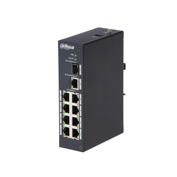 Dahua Technology Access DH-PFS3110-8T łącza sieciowe Nie zarządzany L2 Fast Ethernet (10 100) Czarny