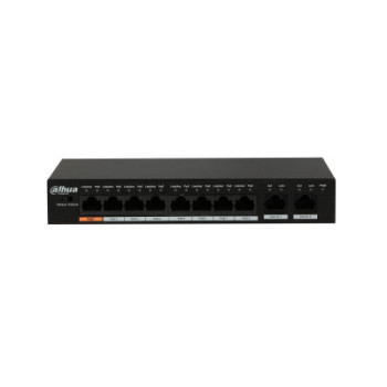 Dahua Technology PFS3010-8ET-96 łącza sieciowe Nie zarządzany L2 Fast Ethernet (10 100) Obsługa PoE Czarny