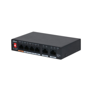 Dahua Technology PFS3006-4GT-60-V2 Gigabit Ethernet (10 100 1000) Obsługa PoE Czarny