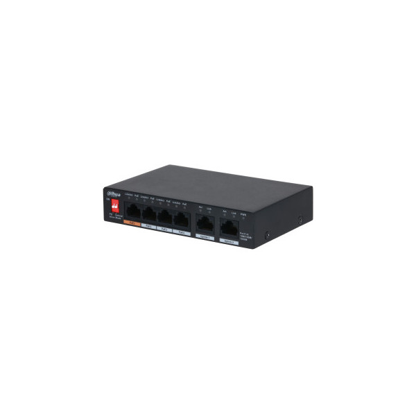 Dahua Technology PFS3006-4GT-60-V2 Gigabit Ethernet (10 100 1000) Obsługa PoE Czarny Dahua Technology PFS3006-4GT-60-V2 Gigabit Ethernet (10 100 1000) Obsługa PoE Czarny