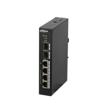 Dahua Technology PFS3206-4P-96 łącza sieciowe Zarządzany L2 Fast Ethernet (10 100) Obsługa PoE Czarny