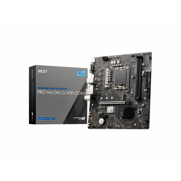 MSI PRO H610M-G WIFI DDR4 płyta główna Intel H610 LGA 1700 micro ATX MSI PRO H610M-G WIFI DDR4 płyta główna Intel H610 LGA 1700 micro ATX