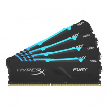 Zestaw pamięci Kingston HyperX FURY RGB HX432C16FB3AK4/64 (DDR4, 4 x 16 GB, 3200 MHz, CL16)
