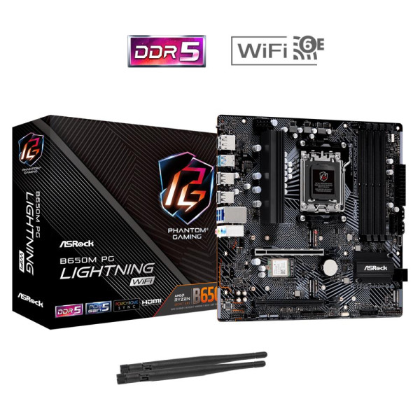 MB AMD B650 SAM5 MATX/B650M PG LIGHTNING WIFI ASROCK MB AMD B650 SAM5 MATX/B650M PG LIGHTNING WIFI ASROCK