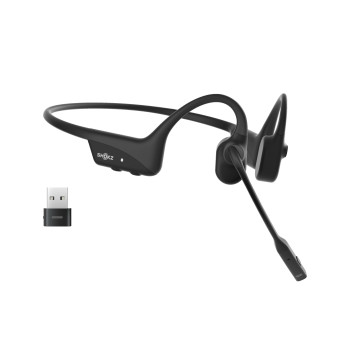 SHOKZ C110-AC-BK słuchawki zestaw słuchawkowy Bezprzewodowy Nauszny Biuro centrum telefoniczne USB Type-C Bluetooth Czarny