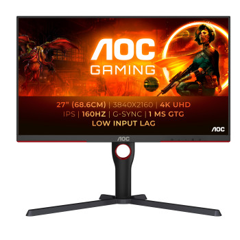 AOC G3 U27G3X monitor komputerowy 68,6 cm (27") 3840 x 2160 px 4K Ultra HD LED Czarny, Czerwony
