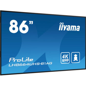 iiyama PROLITE Cyfrowa tablica A 2,18 m (86") LED Wi-Fi 500 cd m² 4K Ultra HD Czarny Procesor wbudowany Android 11 24 7