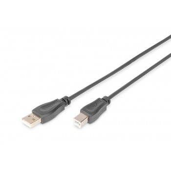 Kabel połączeniowy USB 2.0 HighSpeed Typ USB A/USB B M/M 5m Czarny