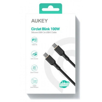 CB-SCC101 silikonowy kabel USB C - USB C 1m 5A 100W PD 20V