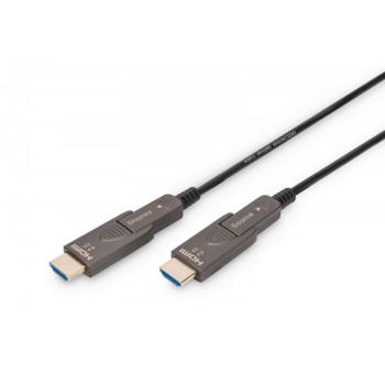Kabel hybrydowy AOC HDMI 2.0 Premium High Speed Ethernet 4K60Hz UHD HDMI D/A HDMI D/A M/M z odłączanym wtykiem, 10m, Czarny