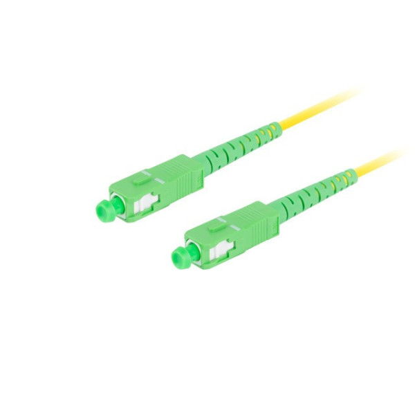 Patchcord światłowodowy sm sc/apc-sc/apc simplex 3.0mm lszh g657a1 0.5m żółty Patchcord światłowodowy sm sc/apc-sc/apc simplex 3.0mm lszh g657a1 0.5m żółty