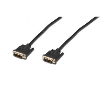 Kabel połączeniowy DVI-D SingleLink 1080p 60Hz FHD Typ DVI-D (18+1)/DVI-D (18+1) M/M 2m Czarny