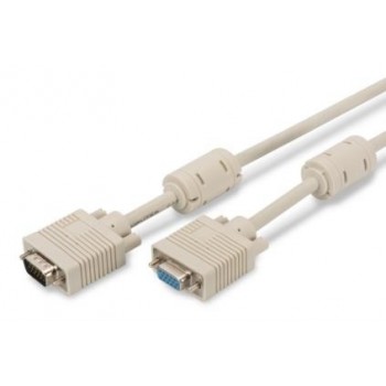 Kabel przedłużający VGA 1080p 60Hz FHD Typ DSUB15/DSUB15 M/Ż zary 1,8m Szary