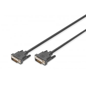 Kabel połączeniowy DVI-D DualLink 1080p 60Hz FHD Typ DVI-D (24+1)/DVI-D (24+1) M/M czarny 0,5m