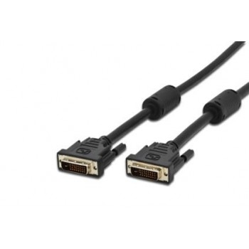 Kabel połączeniowy DVI-D DualLink WQXGA 30Hz Typ DVI-D (24+1)/DVI-D (24+1) M/M 1m Czarny