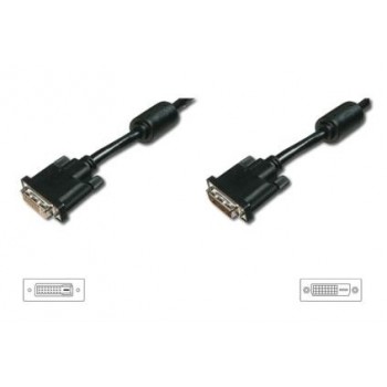 Kabel przedłużający DVI-D DualLink WQXGA 30Hz Typ DVI-D (24+1)/DVI-D (24+1) M/Ż 3m Czarny