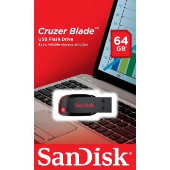 Pendrive SanDisk Cruzer Blade SDCZ50-064G-B35 (64GB, USB 2.0, kolor czarny)