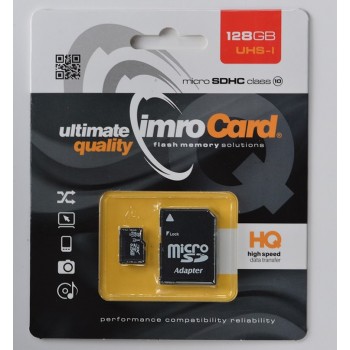 Zestaw kart pamięci IMRO 10/128G UHS-I ADP (128GB, Class U1, + adapter)