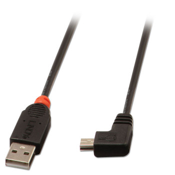 Lindy 31970 kabel USB 0,5 m USB 2.0 USB A Mini-USB B Czarny