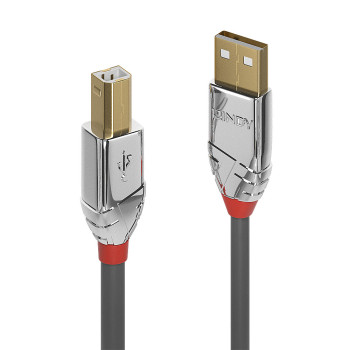 Lindy 36641 kabel USB 1 m USB 2.0 USB A USB B Szary