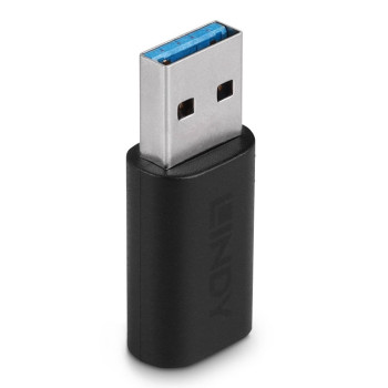 Lindy 41904 zmieniacz płci   kabli USB 3.2 Type A USB 3.2 Type C Czarny