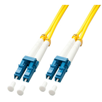 Lindy 47451 kabel optyczny 2 m LC OS2 Żółty