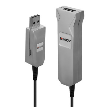 Lindy 42701 kabel USB 50 m USB 3.2 Gen 1 (3.1 Gen 1) USB A Czarny, Srebrny