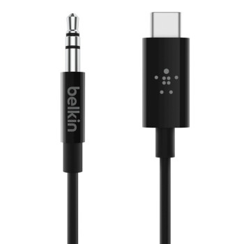 Adapter przejsciówka USB-C do 3,5mm Audio 0,9m czarny