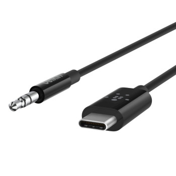 Adapter przejsciówka USB-C do 3,5mm Audio 0,9m czarny