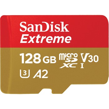 Karta pamięci z adapterem SanDisk EXTREME SDSQXA1-128G-GN6AA (128GB, Class 10, V30, + adapter)