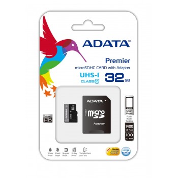 Karta pamięci ADATA Premier AUSDH32GUICL10-RA1 (32GB, Class 10, Class U1, Adapter)