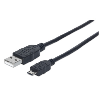 Manhattan 325677 kabel USB 0,5 m USB 2.0 USB A Micro-USB B Czarny