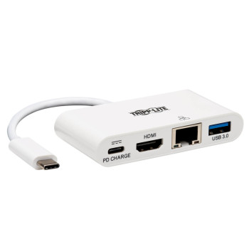 Tripp Lite U444-06N-H4GU-C adapter kablowy USB Type-C USB Type-C + USB Type-A + HDMI Biały
