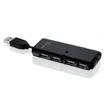 Hub IBOX USB 2.0 4-PORTY CZARNY IUHT008C (4x USB 2.0, kolor czarny)