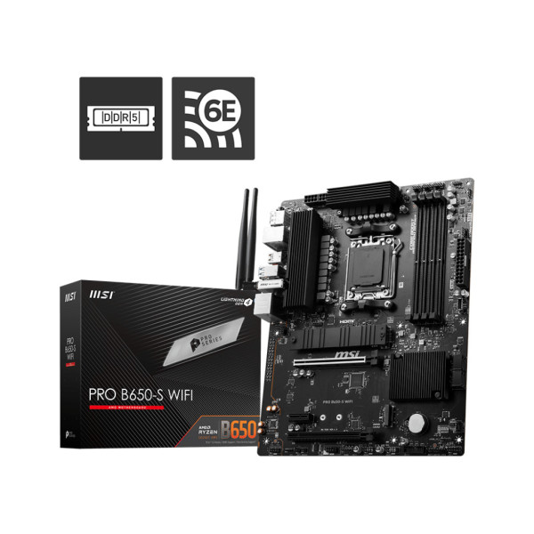 MSI PRO B650-S WIFI płyta główna AMD B650 Gniazdo AM5 ATX MSI PRO B650-S WIFI płyta główna AMD B650 Gniazdo AM5 ATX
