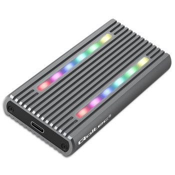 Obudowa kieszeń na dysk M.2 SSD SATA NVMe RGB LED USB-C 4TB