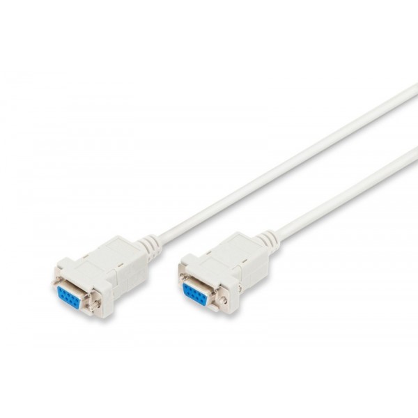 Kabel połączeniowy RS232 null-modem Typ DSUB9/DSUB9 Ż/Ż 1,8m Szary Kabel połączeniowy RS232 null-modem Typ DSUB9/DSUB9 Ż/Ż 1,8m Szary