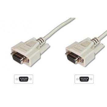 Kabel połączeniowy RS232 1:1 Typ DSUB9/DSUB9 Ż/Ż 3m Szary