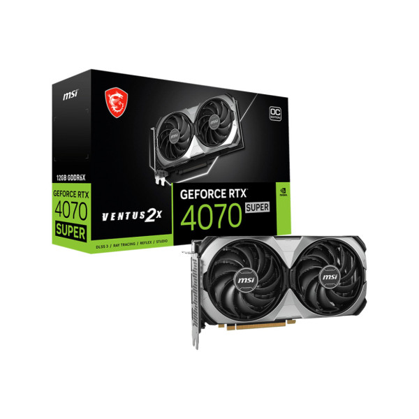 MSI VENTUS GeForce RTX 4070 SUPER 12G 2X OC NVIDIA 12 GB GDDR6X MSI VENTUS GeForce RTX 4070 SUPER 12G 2X OC NVIDIA 12 GB GDDR6X