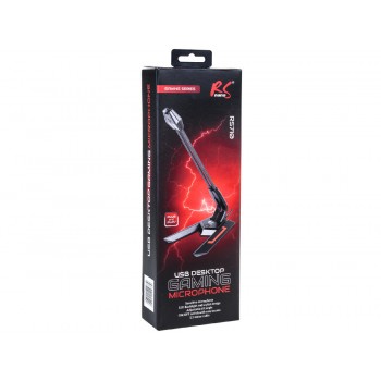 NANORS MIKROFON GAMINGOWY USB LED YOUTUBE STREAMING 1.5M CZUŁOŚĆ 21DB+3DB RS710