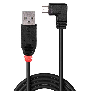 Lindy 31975 kabel USB 0,5 m USB 2.0 USB A Micro-USB B Czarny
