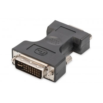 Adapter DVI-I DualLink 1080p 60Hz FHD Typ DVI-I (24+5)/DSUB15 (VGA) M/Ż Czarny