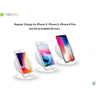 Ładowarka Bezprzewodowa Techly Indukcyjna Fast IQ 10W, biała