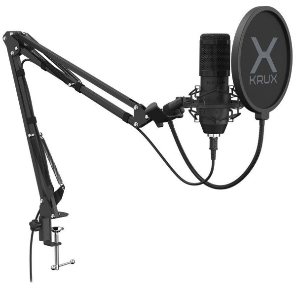 Mikrofon przewodowy KRUX Edis 1000 USB czarny Mikrofon przewodowy KRUX Edis 1000 USB czarny