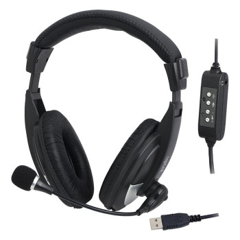 Słuchawki z mikrofonem LogiLink HS0019 USB, stereo