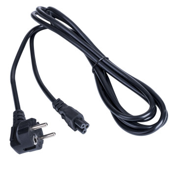 Kabel zasilający Akyga AK-NB-01A CEE 7/7 - IEC C5 do notebooka (koniczynka) 250V/50Hz 2,5A 3m czarny