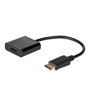 Kabel adapter Akyga AK-AD-11 HDMI F - DisplayPort M 0,15m czarny