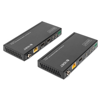 Przedłużacz/Extender DIGITUS HDMI HDBaseT 150m po Cat.5e/6/7 4K 60Hz PoC (Power over Cable) IR audio (zestaw)